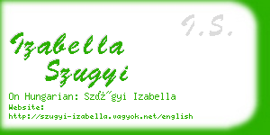 izabella szugyi business card